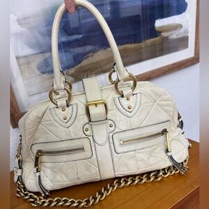 Marc Jacobs Vintage Venetia Handbag With Quilted Leather And Chain Strap